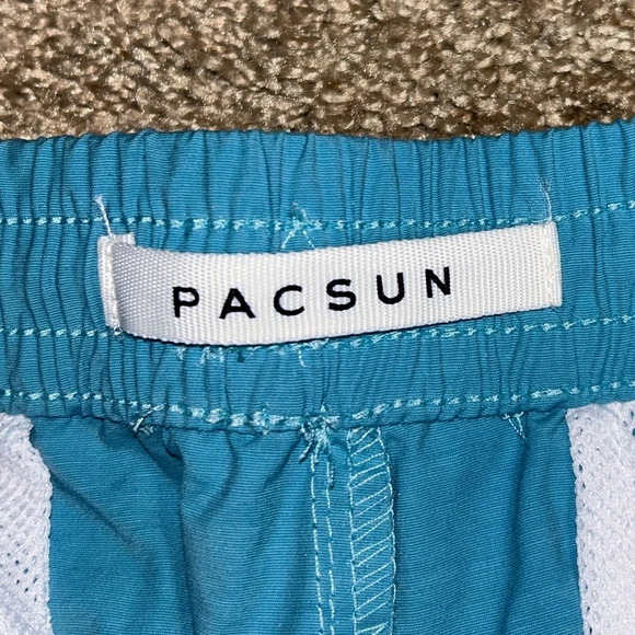 Pacsun Volley Swim Trunks Blue Men’s Large - Picture 2 of 7